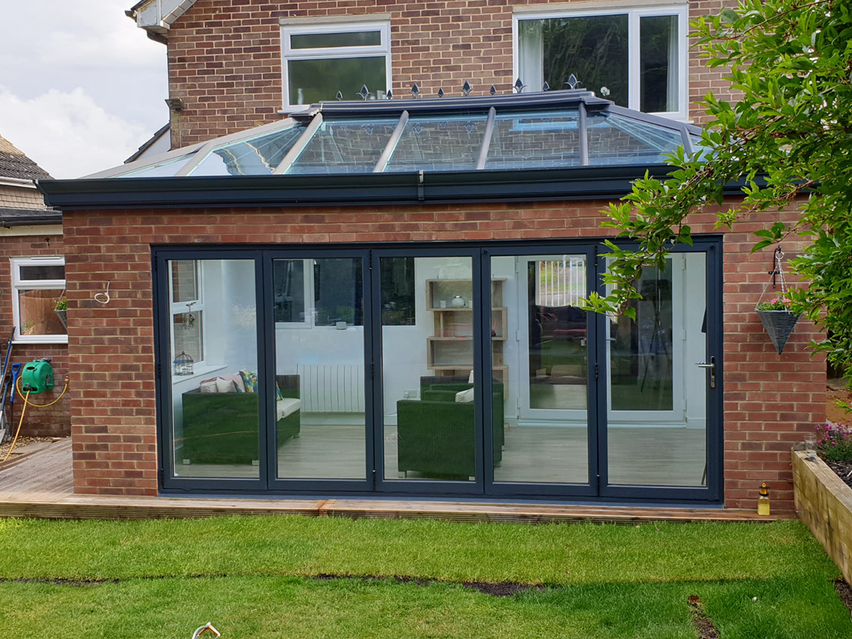 Conservatory extension with roof