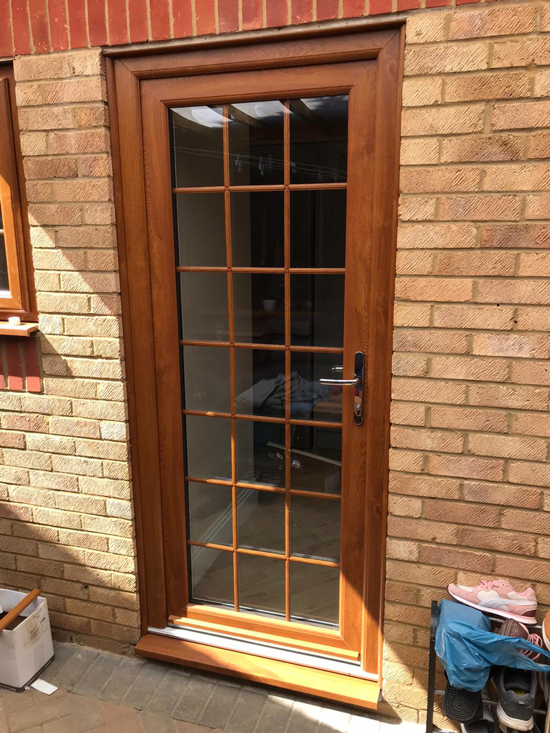 Brown uPVC single door