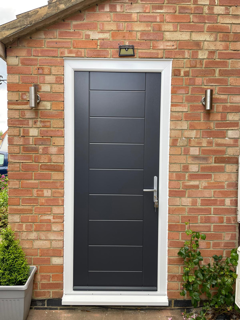 Black composite door